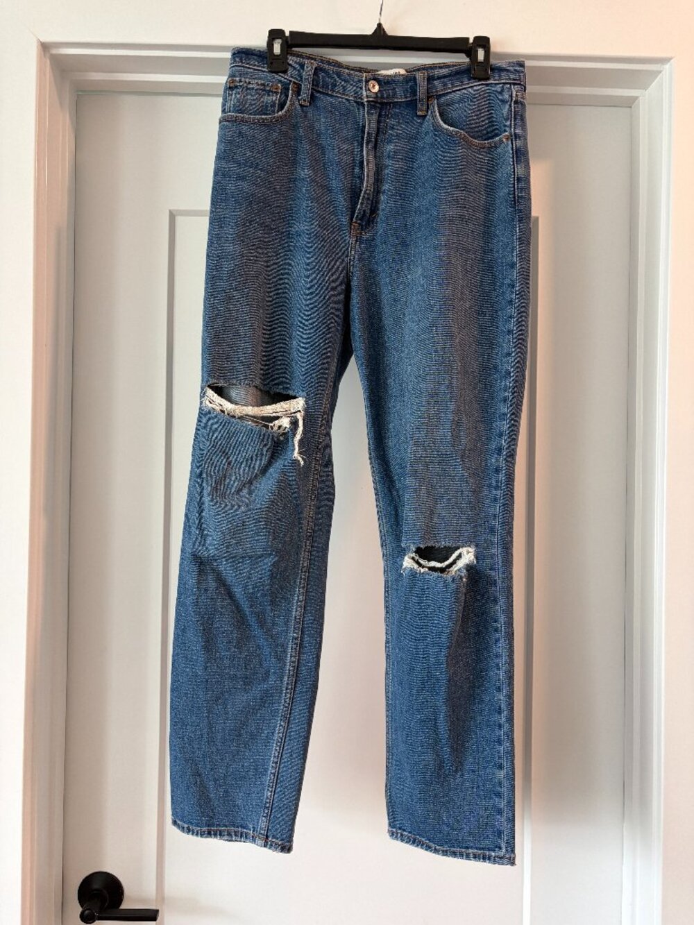 Abercrombie & Fitch Curve Love Ankle Straight Ultra High Rise Jean